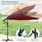 Costway 10FT Patio Solar-Lighted 112 LED Cantilever Offset Umbrella Crank Tilt Outdoor